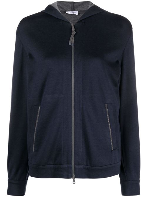 Cotton and Silk Sweatshirt BRUNELLO CUCINELLI | MD828SB806C8366